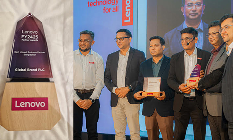 ১৩ বছরের সাফল্যের স্বীকৃতি: গ্লোবাল ব্র্যান্ড পিএলসি-কে লেনোভোর সম্মাননা